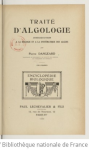 Traité d'algologie vignette