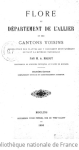Flore du département de l'Allier et des cantons voisins vignette