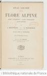 Atlas colorié de la flore alpine : Jura, Pyrénées, Alpes françaises, Alpes suisses vignette