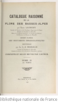 Catalogue raisonné de la flore des Basses-Alpes. Tome II, fascicule 2 vignette