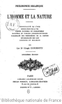 Philosophie organique. L'homme et la nature vignette
