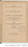 Les labiées des Alpes-Maritimes, études monographiques sur les labiées qui croissent spontanément dans la chaîne des Alpes-Maritimes et dans le département français de ce nom. Partie 1 vignette
