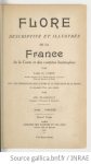 Flore descriptive et illustrée de la France, de la Corse et des contrées limitrophes. Tome 1 vignette